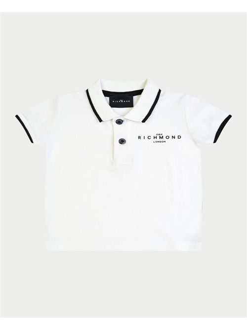 Polo John Richmond pour enfant avec détails contrastés JOHN RICHMOND | RIP25017POWHITE